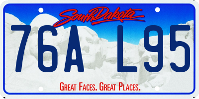 SD license plate 76AL95