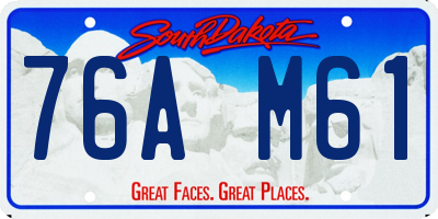 SD license plate 76AM61