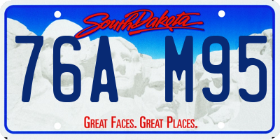 SD license plate 76AM95