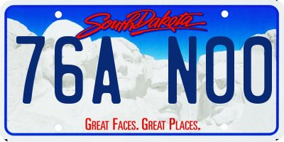 SD license plate 76AN00