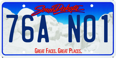 SD license plate 76AN01