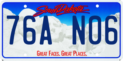 SD license plate 76AN06