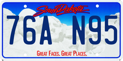 SD license plate 76AN95