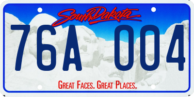 SD license plate 76AO04