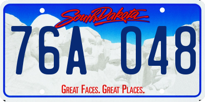 SD license plate 76AO48