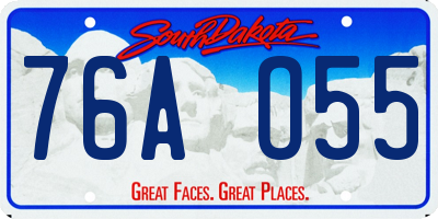 SD license plate 76AO55