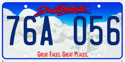 SD license plate 76AO56