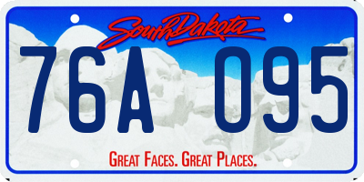 SD license plate 76AO95