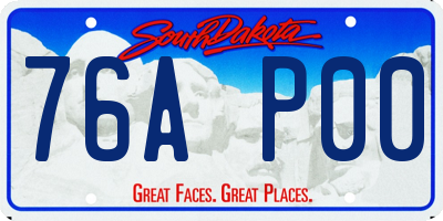 SD license plate 76AP00