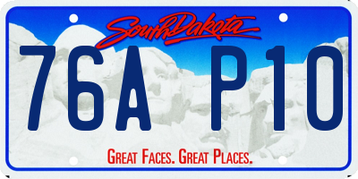 SD license plate 76AP10