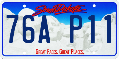 SD license plate 76AP11