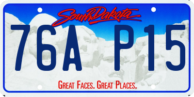 SD license plate 76AP15