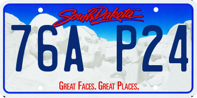 SD license plate 76AP24