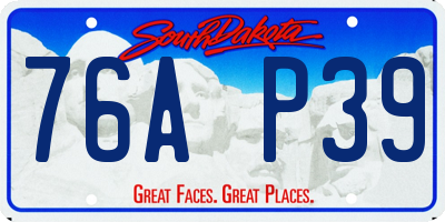 SD license plate 76AP39