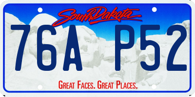 SD license plate 76AP52