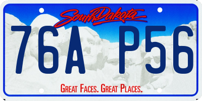 SD license plate 76AP56