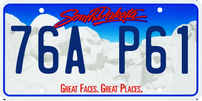 SD license plate 76AP61