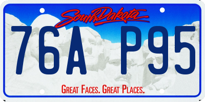 SD license plate 76AP95