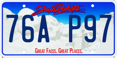 SD license plate 76AP97