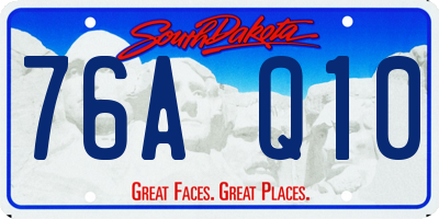 SD license plate 76AQ10