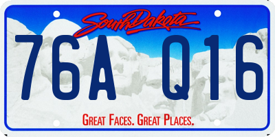SD license plate 76AQ16