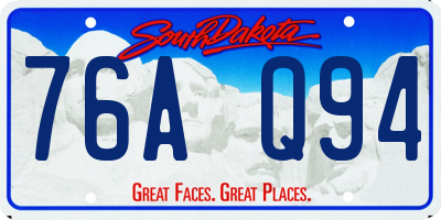 SD license plate 76AQ94