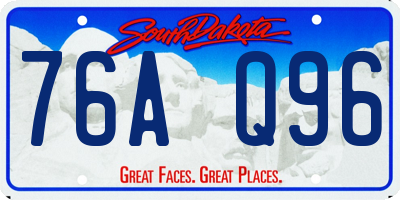 SD license plate 76AQ96