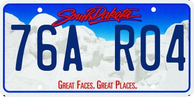 SD license plate 76AR04