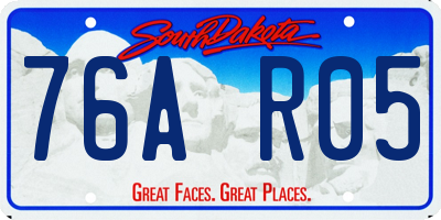 SD license plate 76AR05