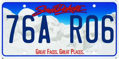 SD license plate 76AR06
