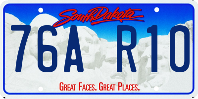 SD license plate 76AR10