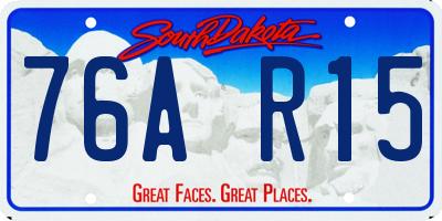 SD license plate 76AR15