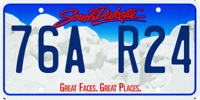 SD license plate 76AR24