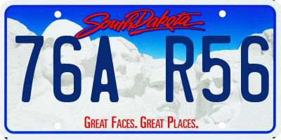 SD license plate 76AR56