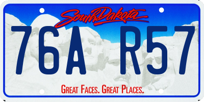 SD license plate 76AR57