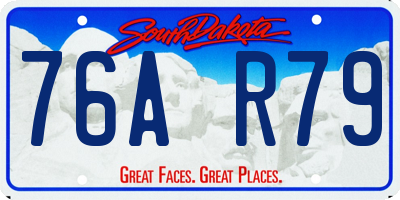 SD license plate 76AR79