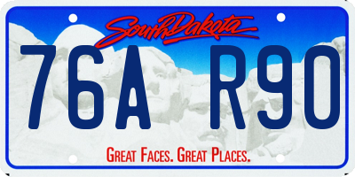 SD license plate 76AR90
