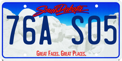 SD license plate 76AS05