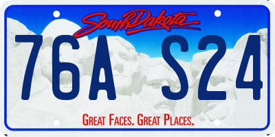 SD license plate 76AS24