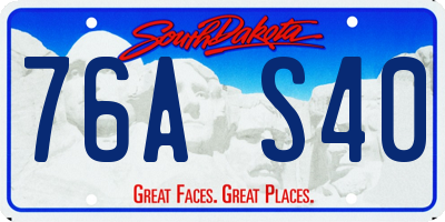 SD license plate 76AS40