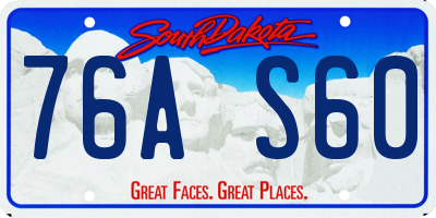 SD license plate 76AS60