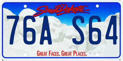 SD license plate 76AS64