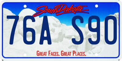 SD license plate 76AS90