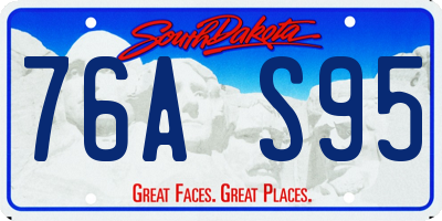 SD license plate 76AS95