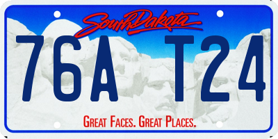 SD license plate 76AT24