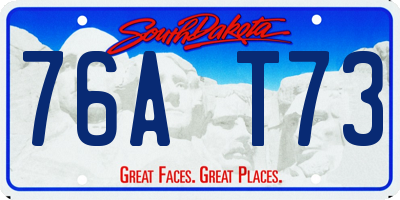 SD license plate 76AT73