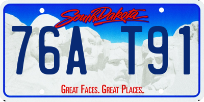SD license plate 76AT91