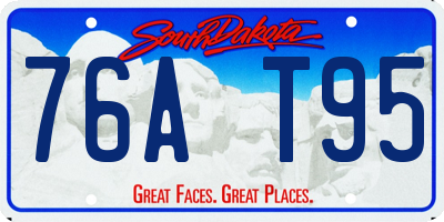SD license plate 76AT95