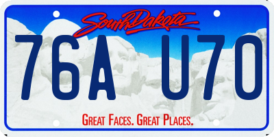 SD license plate 76AU70