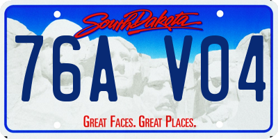 SD license plate 76AV04